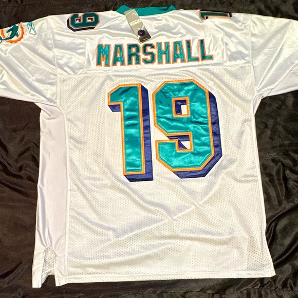Men's White and Teal Football Jersey - Picture 3 of 6